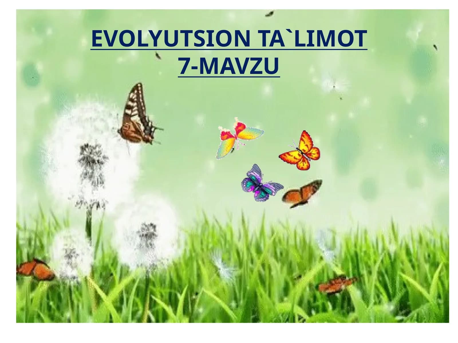 EVOLYUTSION TA`LIMOT7