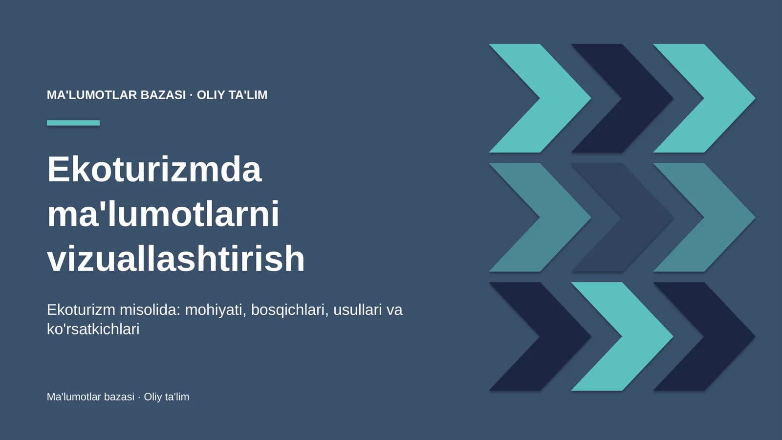 Ekoturizm misolida: mohiyati, bosqichlari, usullari va ko'rsatkichlari