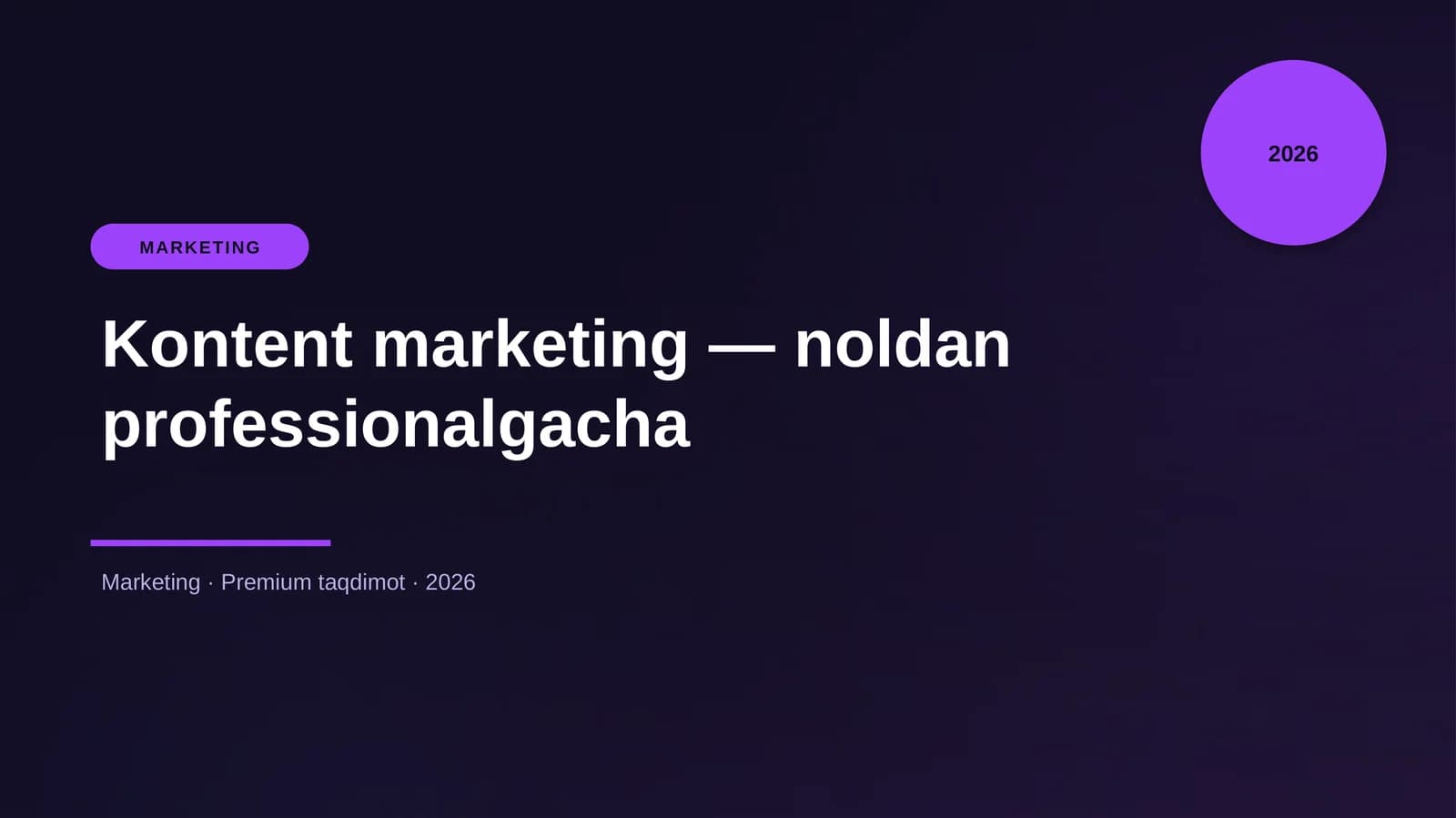 Kontent marketing — noldan professionalgacha