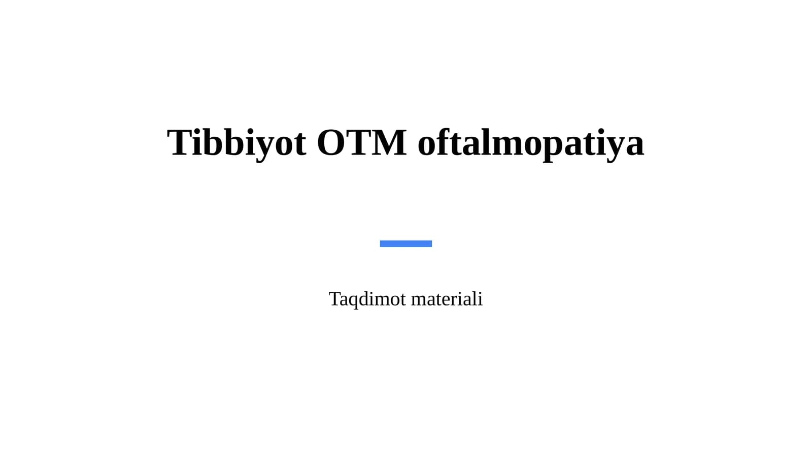 Endokrin oftalmopatiya diagnostikasi va davolash (1-variant)