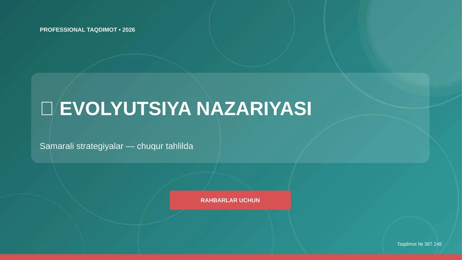 EVOLYUTSIYA NAZARIYASI