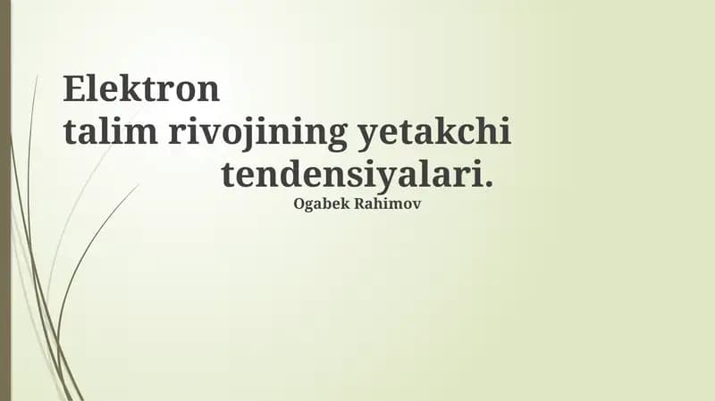 Elektron talim