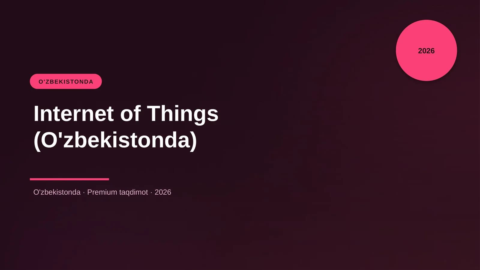 Internet of Things (O'zbekistonda)