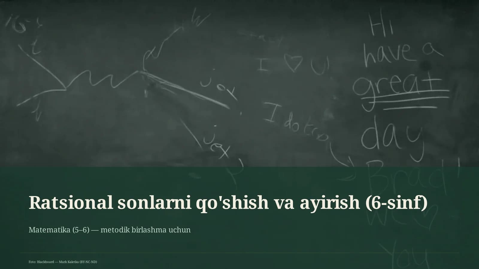 Ratsional sonlarni qo'shish va ayirish (6-sinf)