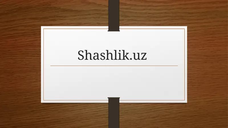 Shashlik.uz