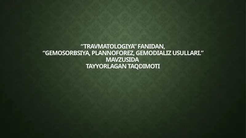 Gemosorbsiya