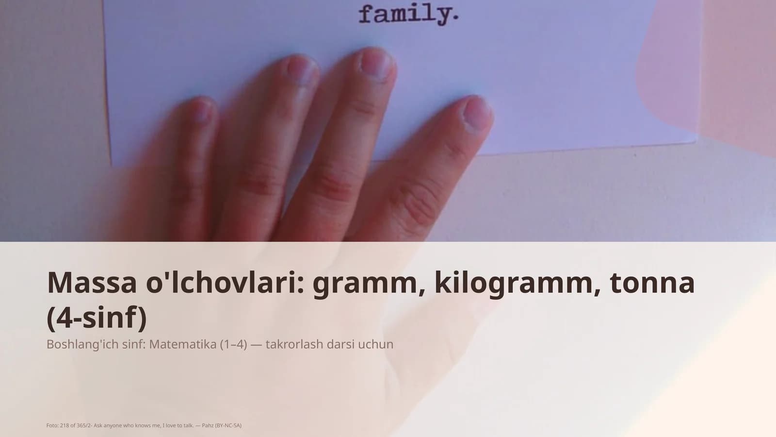 Massa o'lchovlari