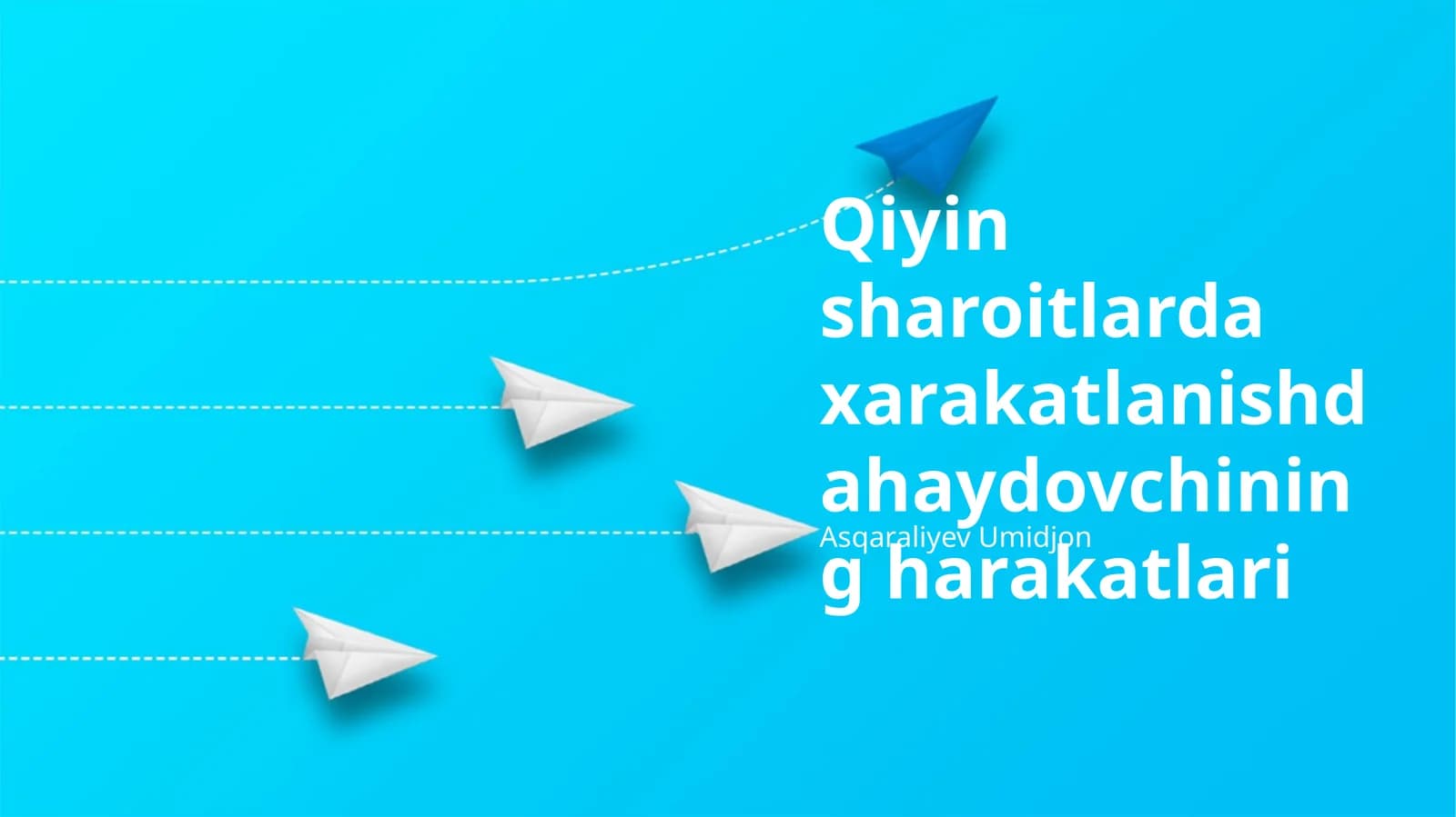 Qiyin sharoitlarda xarakatlanishdahaydovchining harakatlari