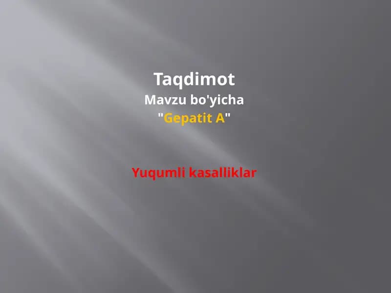Gepatit A