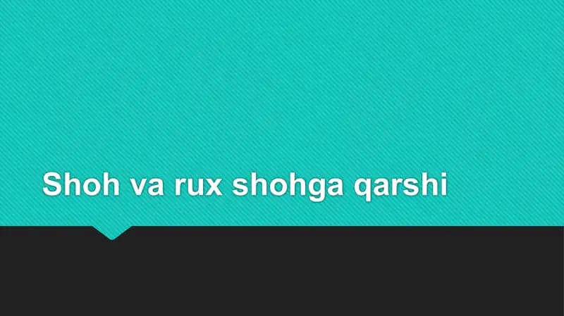 Shaxmat – strategiya va taktika