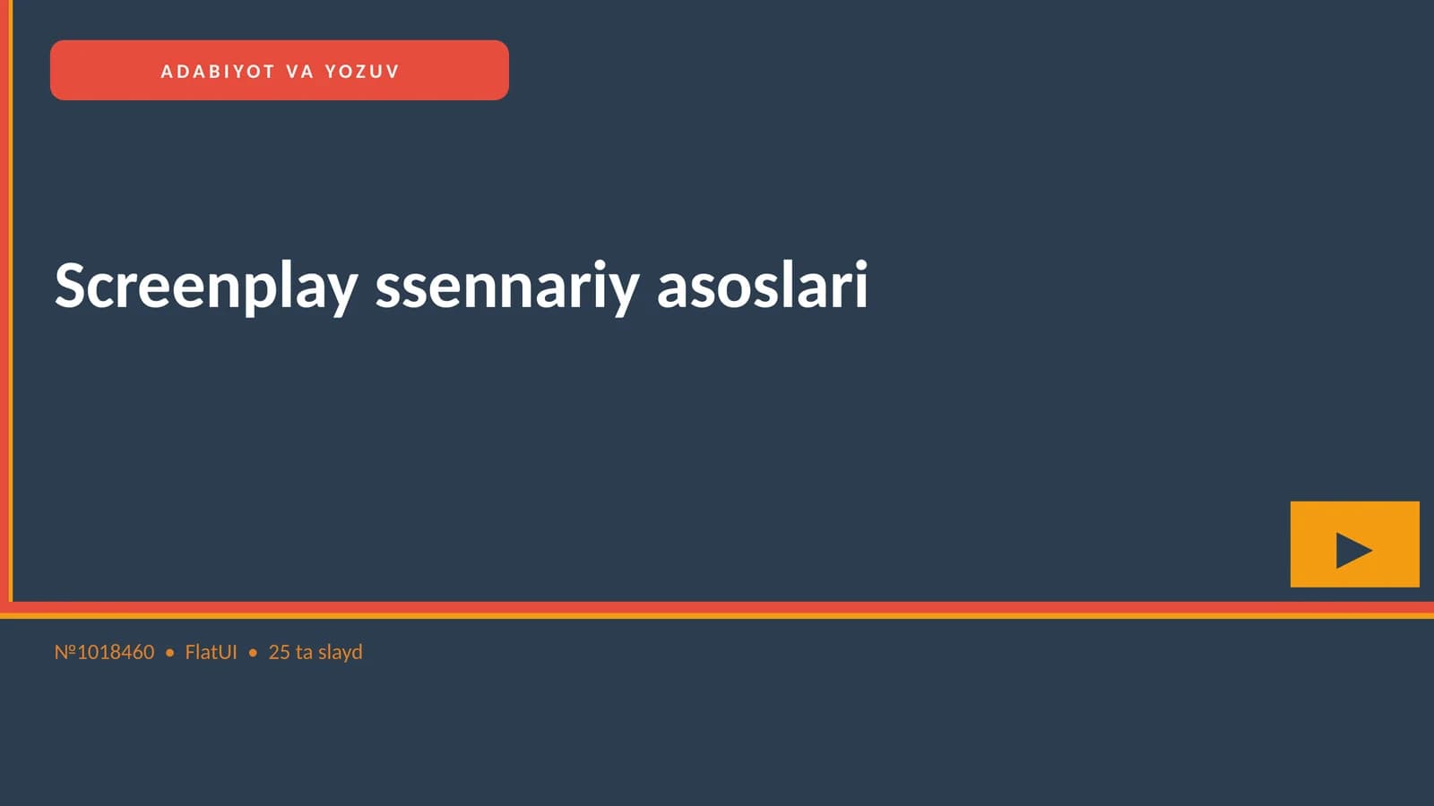 Screenplay ssennariy asoslari