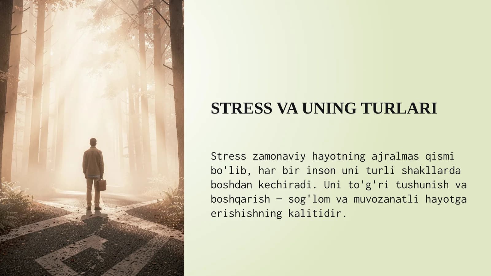 STRESS VA UNING TURLARI
