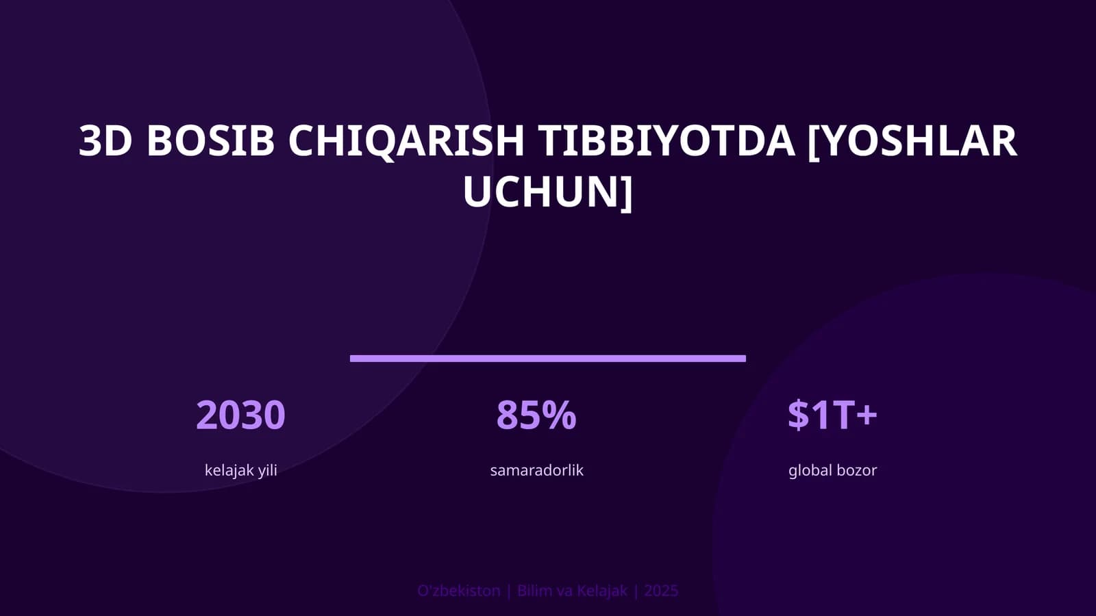 3D bosib chiqarish tibbiyotda [yoshlar uchun]