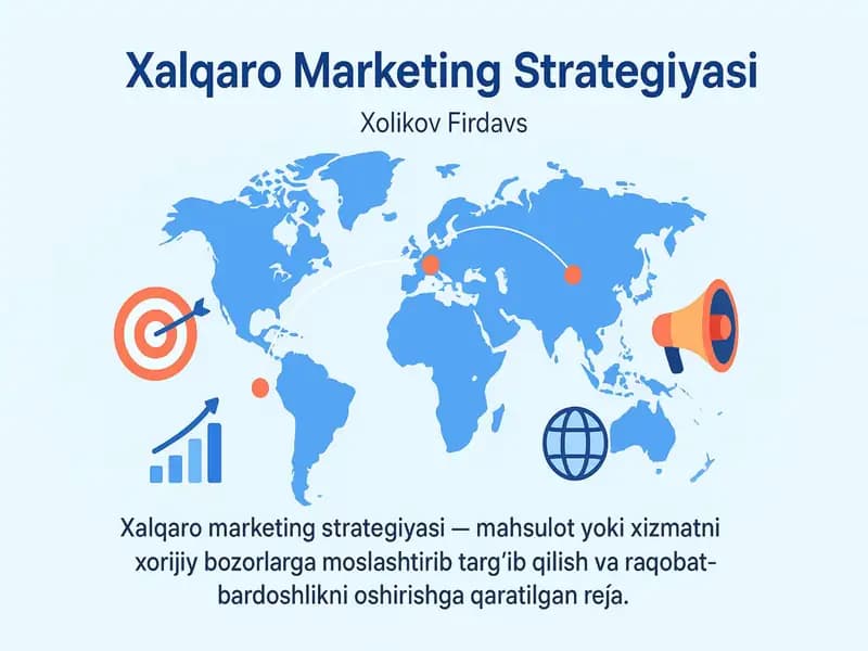 Xalqaro Marketing Strategiyasi