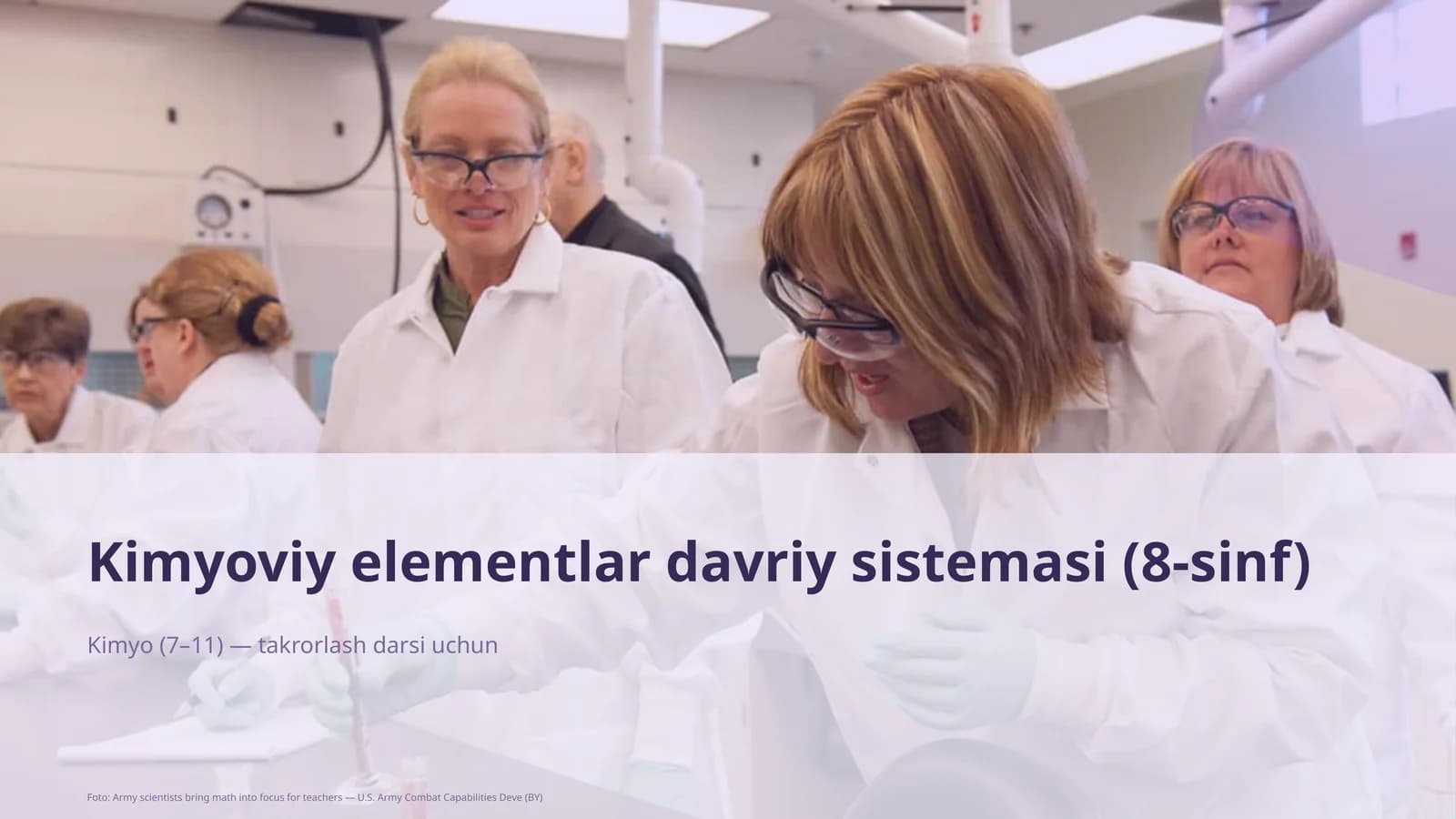 Kimyoviy elementlar davriy sistemasi (8-sinf)
