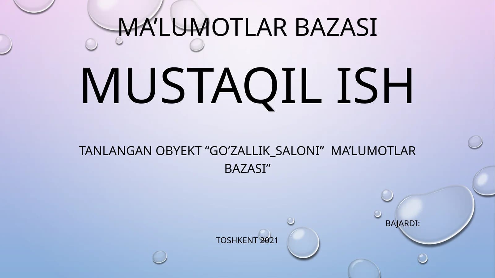 Ma’lumotlar bazasi