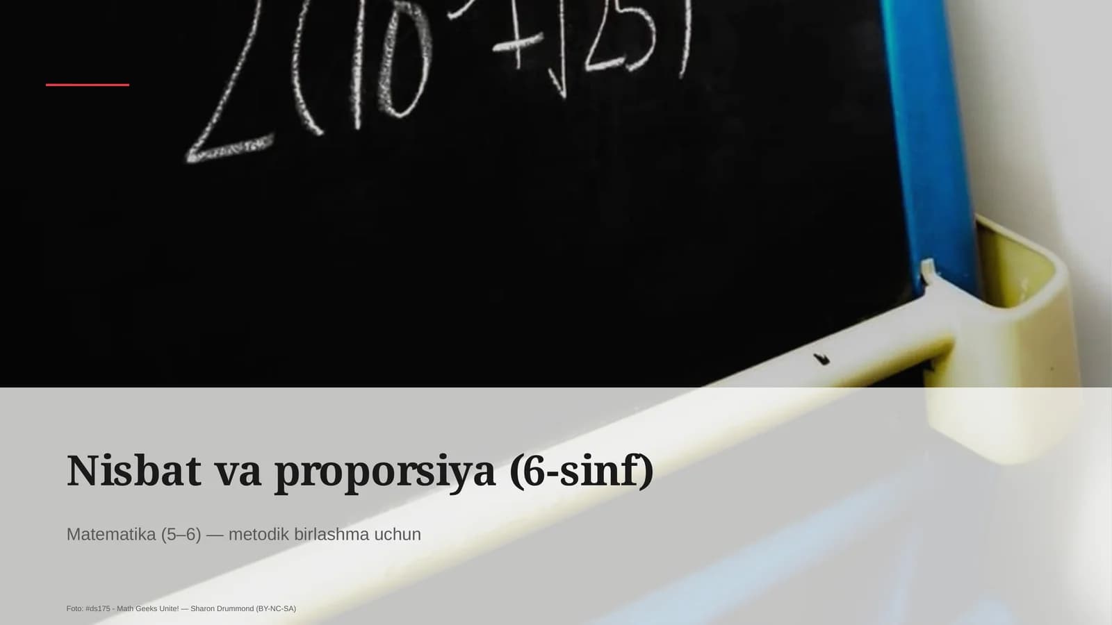 Nisbat va proporsiya (6-sinf)