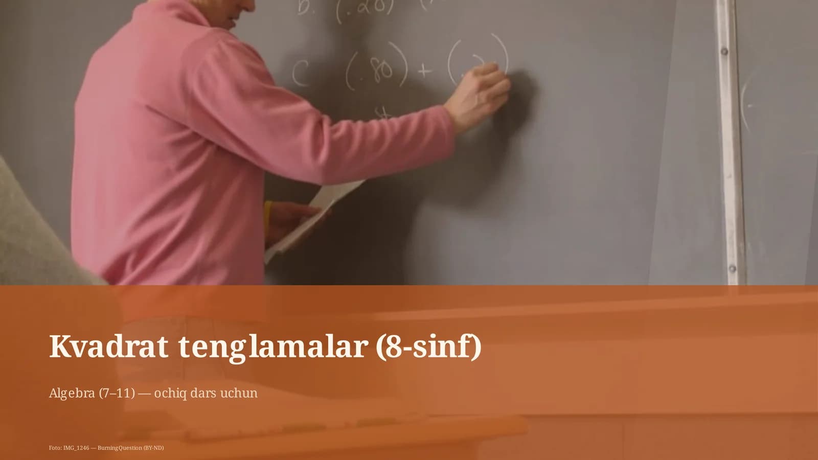 Kvadrat tenglamalar (8-sinf)