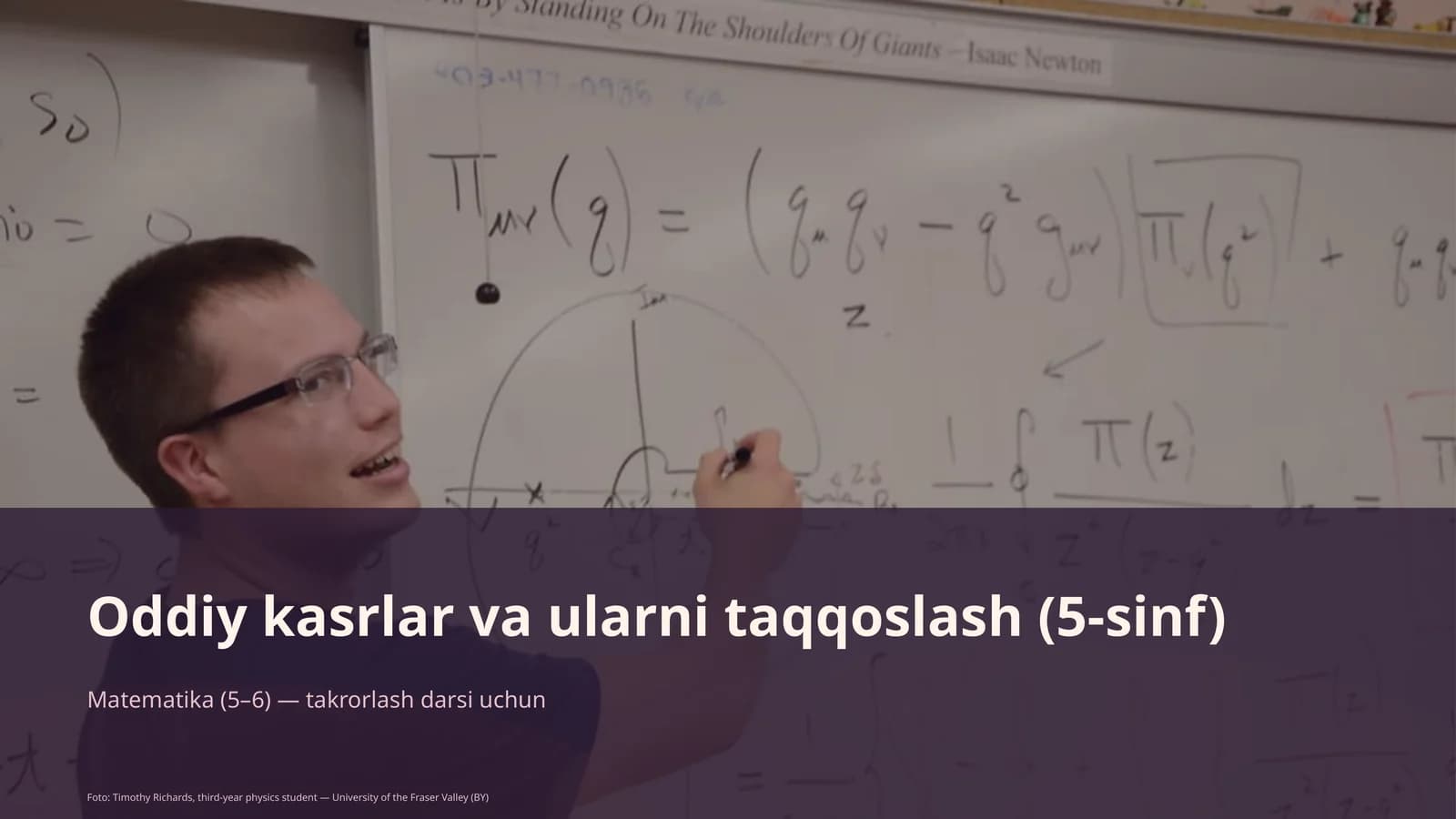 Oddiy kasrlar va ularni taqqoslash (5-sinf)