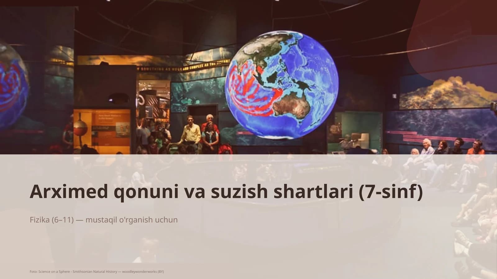 Arximed qonuni va suzish shartlari (7-sinf)