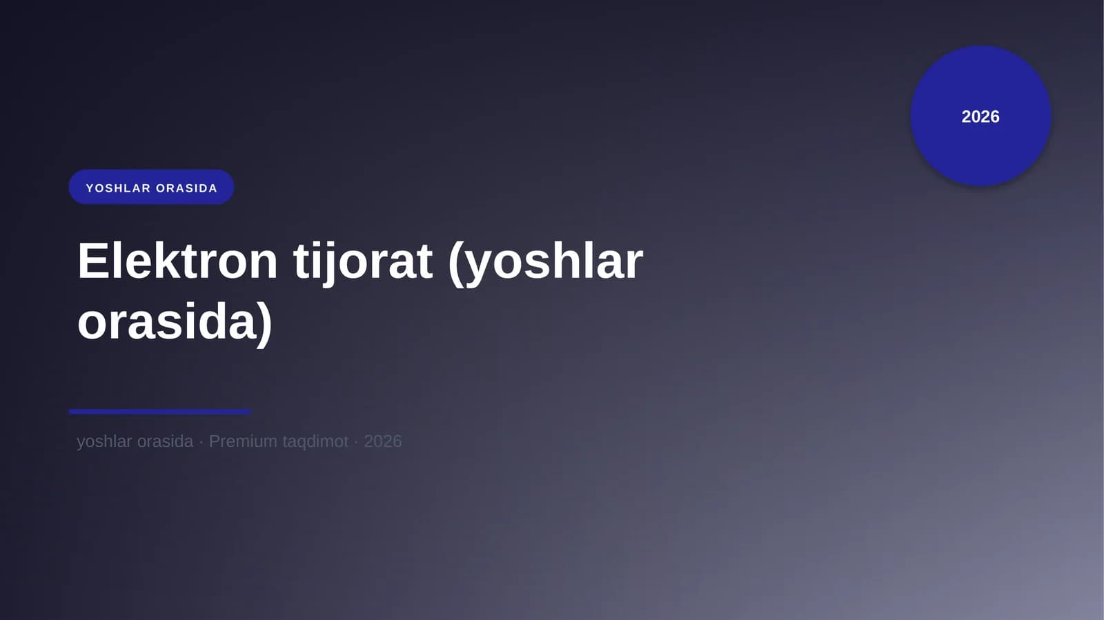 Elektron tijorat (yoshlar orasida)