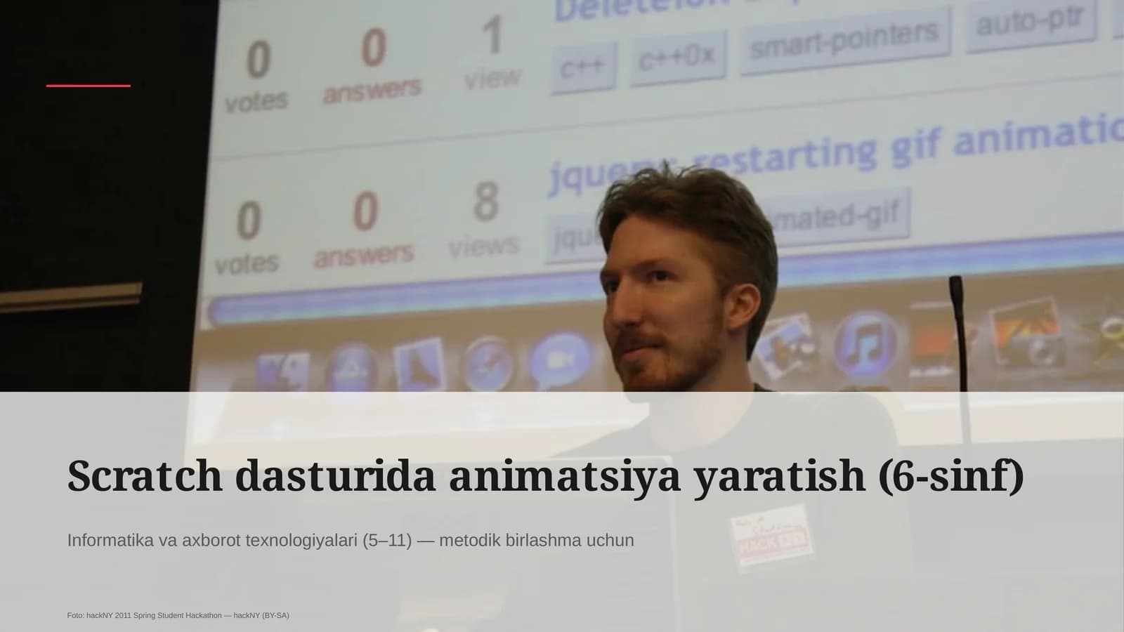 Scratch dasturida animatsiya yaratish (6-sinf)