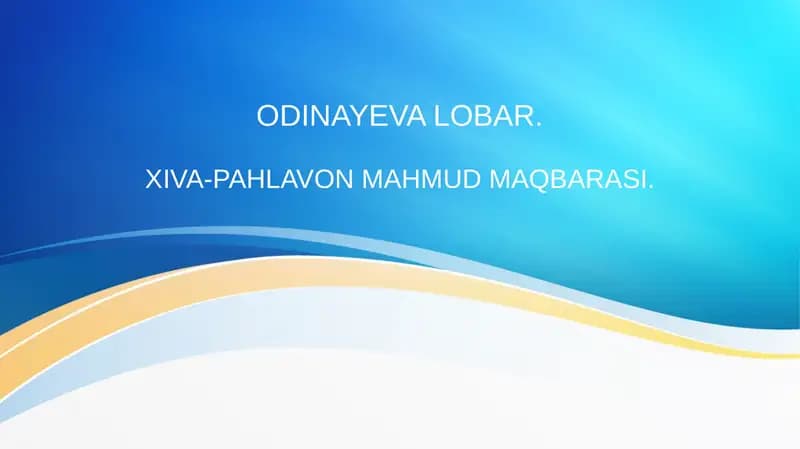 PAHLAVON MAHMUD HAYOTI.