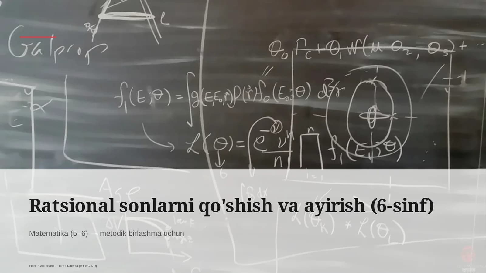 Ratsional sonlarni qo'shish va ayirish (6-sinf)