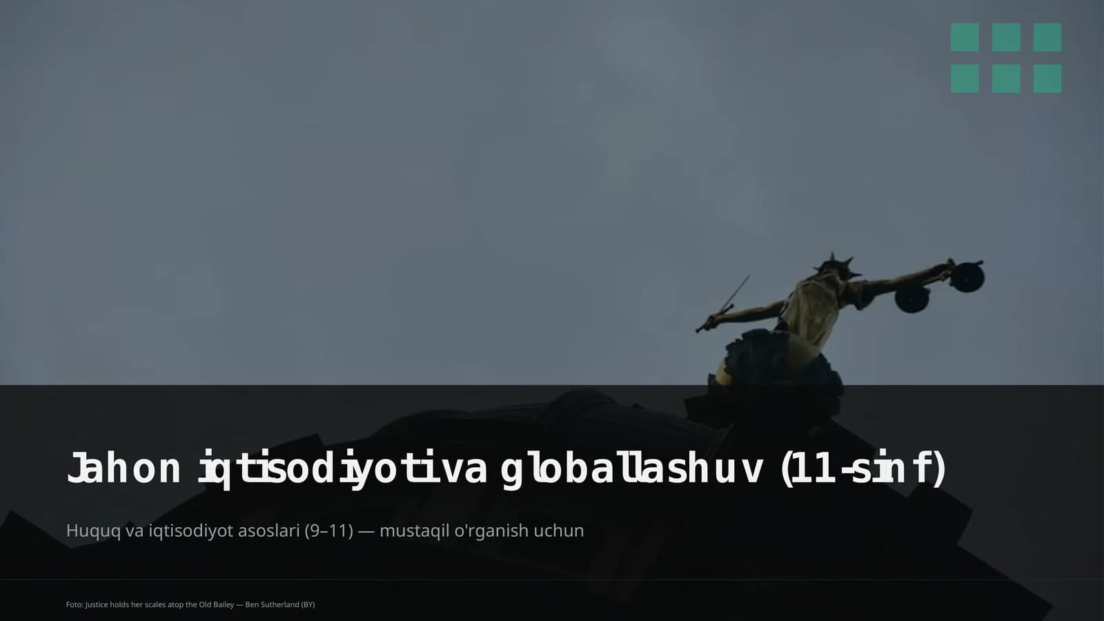 Jahon iqtisodiyoti va globallashuv (11-sinf)