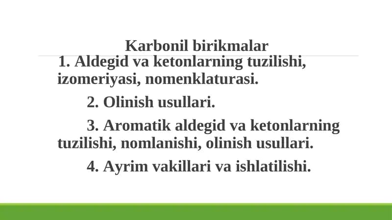 Aldegid va ketonlar