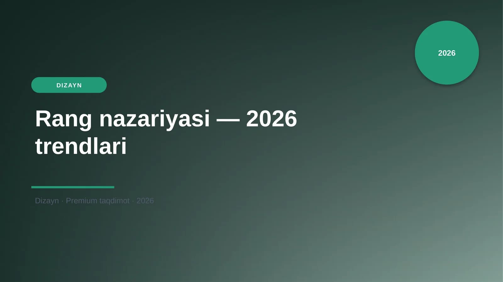 Rang nazariyasi — 2026 trendlari