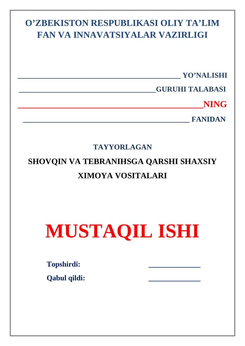Shovqin va tebranihsga qarshi shaxsiy ximoya vositalari