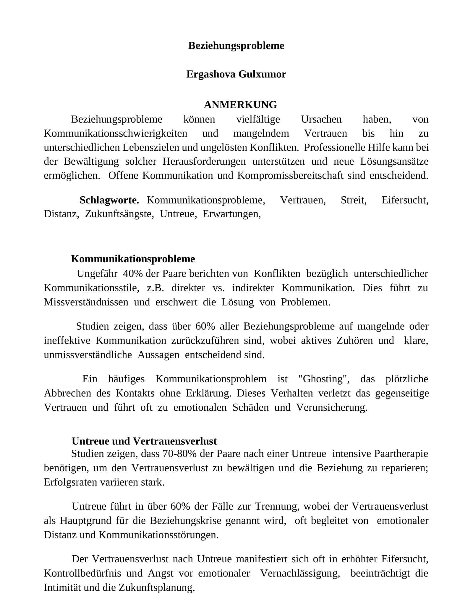 Beziehungsprobleme