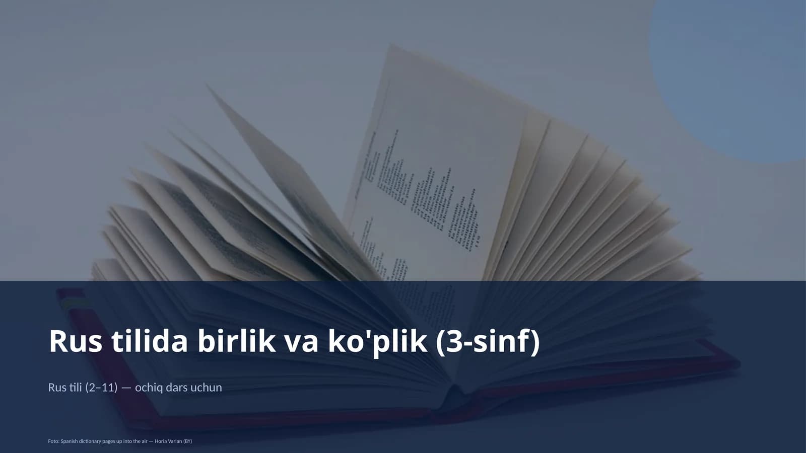 Rus tilida birlik va ko'plik (3-sinf)