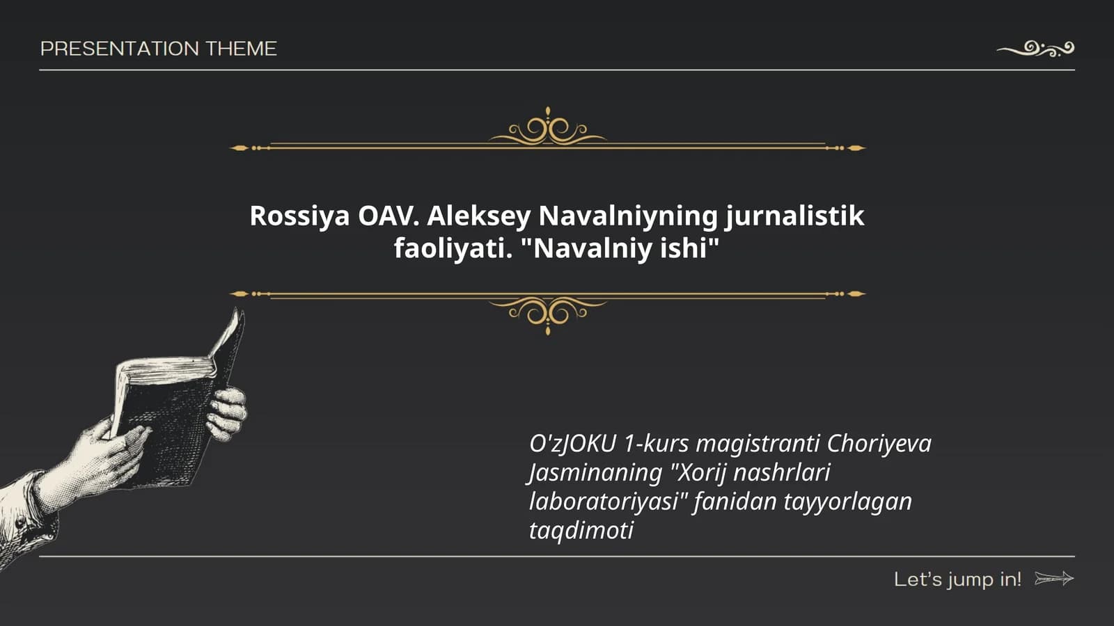 "Xorij nashrlari laboratoriyasi" taqdimoti