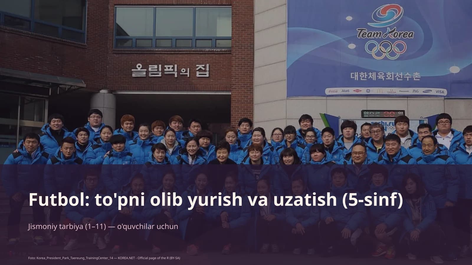 Futbol: to'pni olib yurish va uzatish (5-sinf)