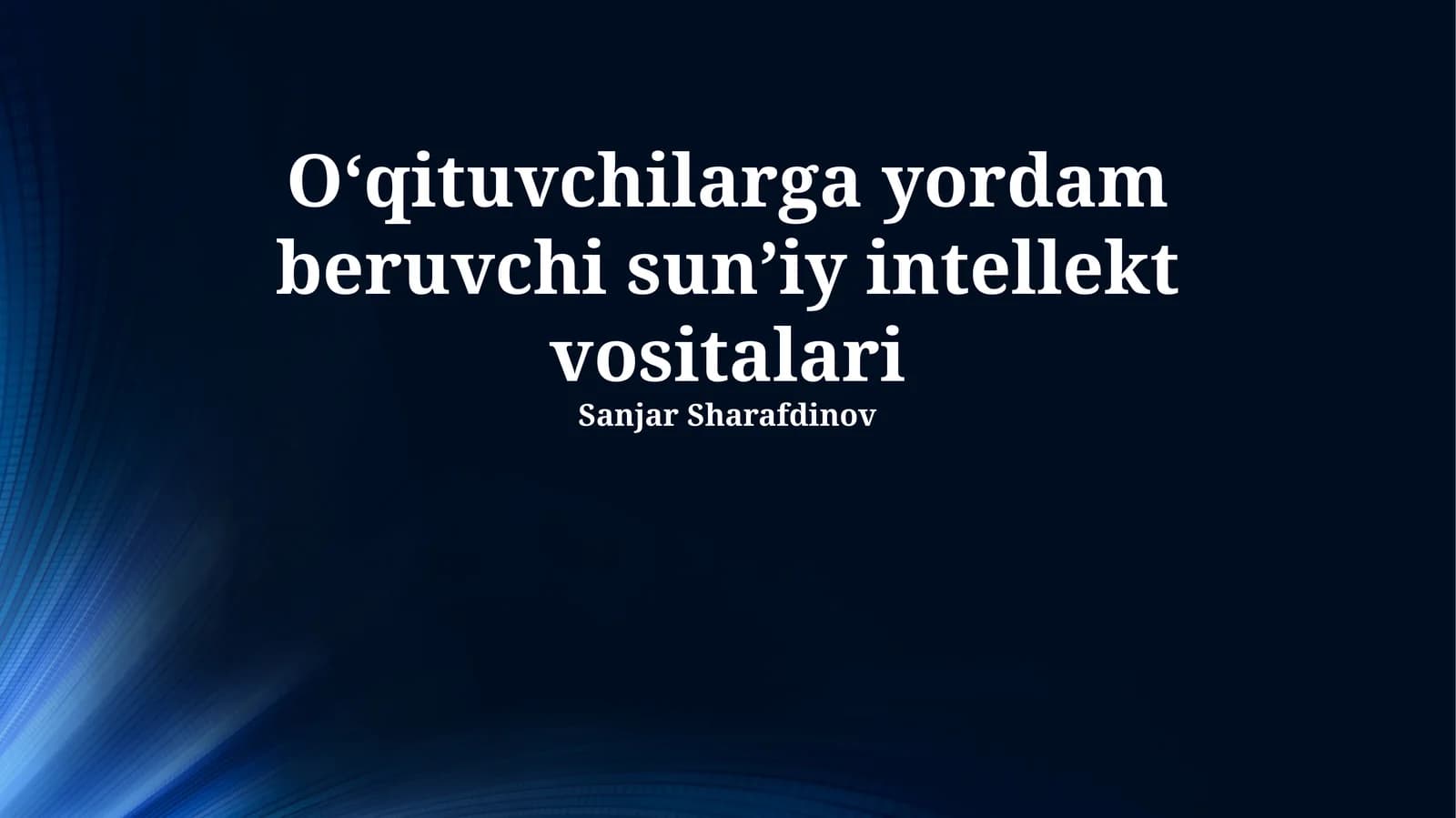 Sun'iy intellekt vositalari uchun dastur
