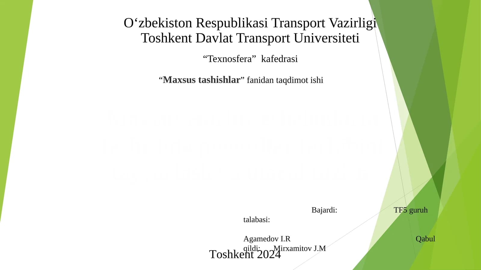 Harbiy eshelonlarni tashishda poyezdlar tarkibini tayyorlash va ularni tuzish