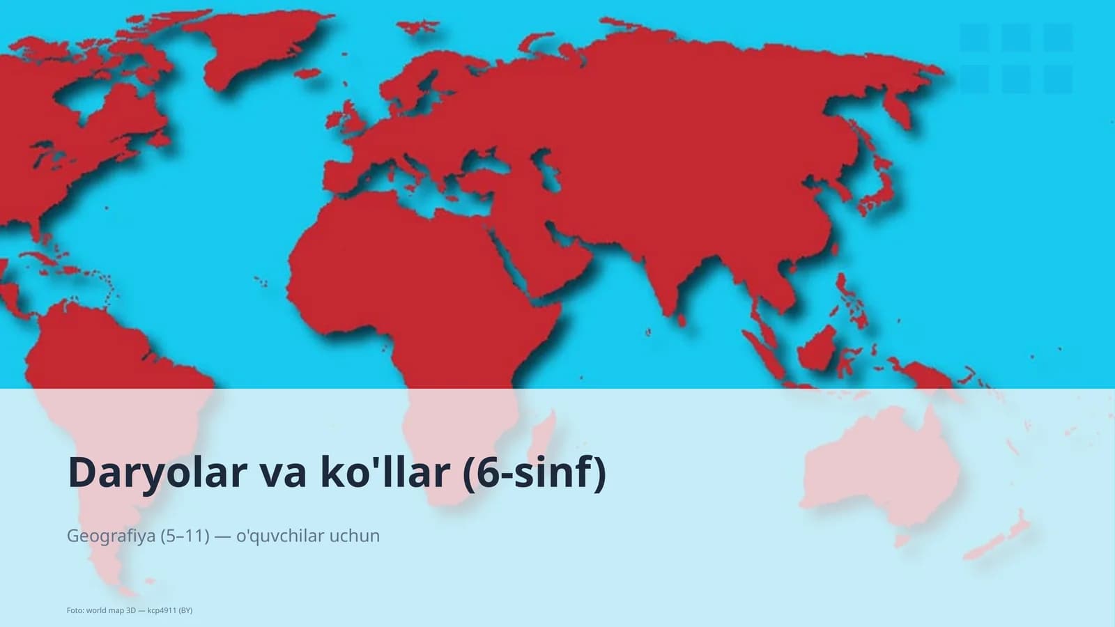Daryolar va ko'llar (6-sinf)