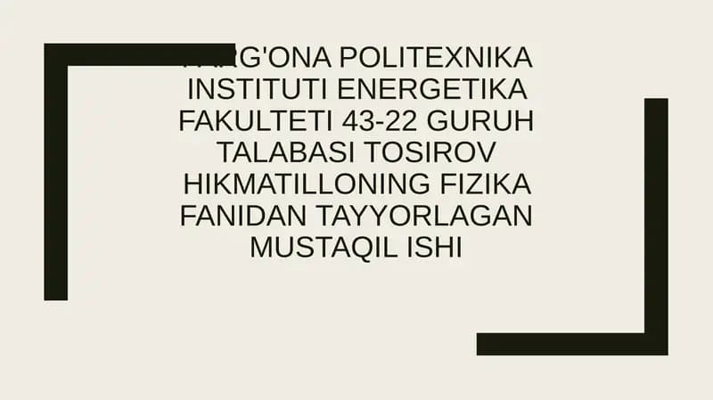 Uch fazali tok haqida tushuncha