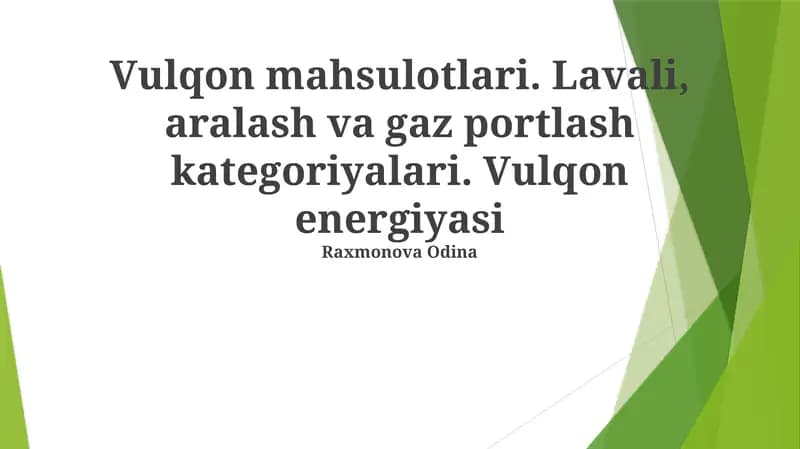 Vulqon mahsulotlari