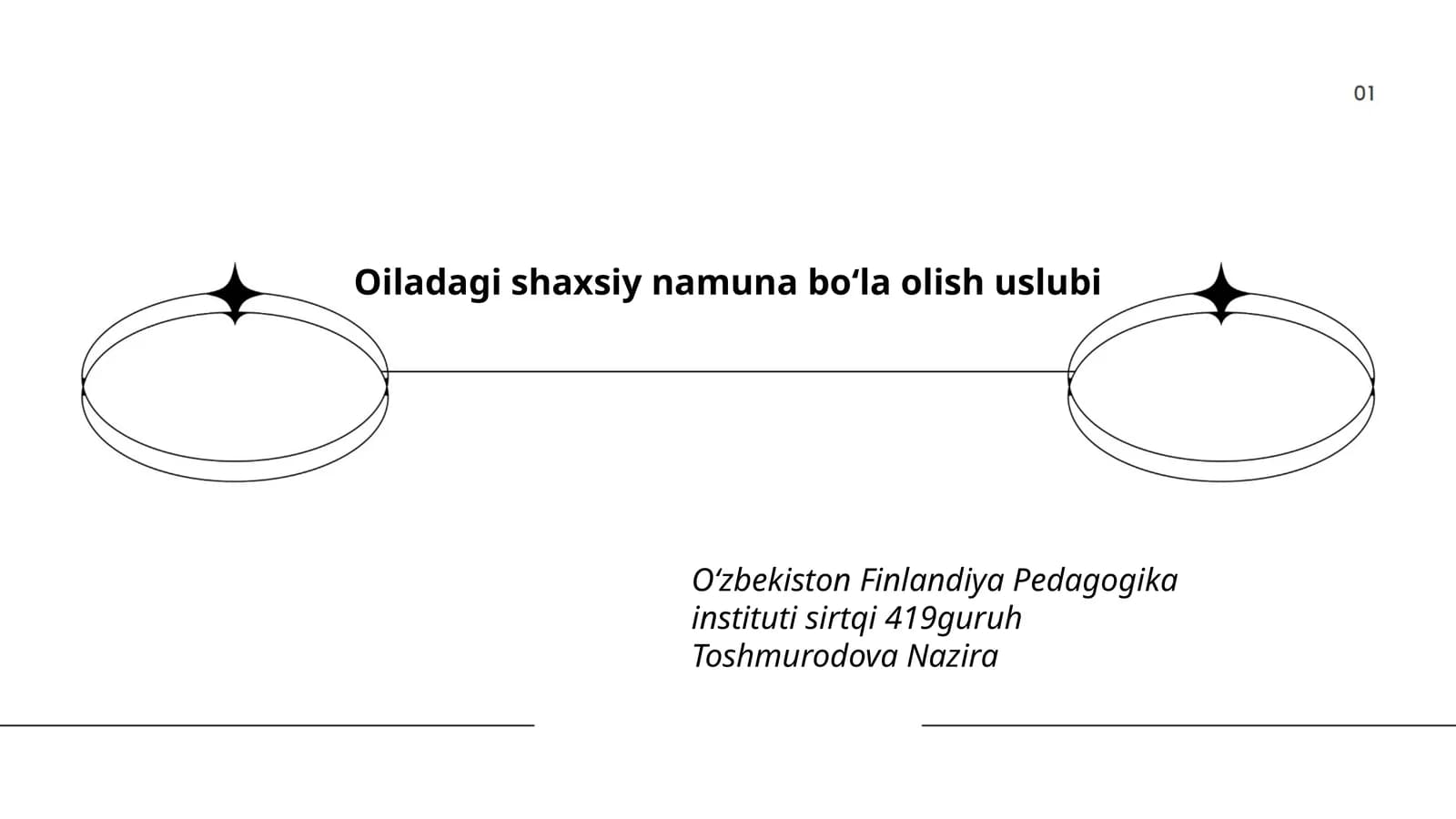 Oiladagi shaxsiy namuna boʻla olish uslubi