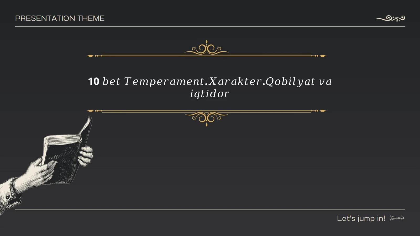 Temperaturing xarakterga ta'siri