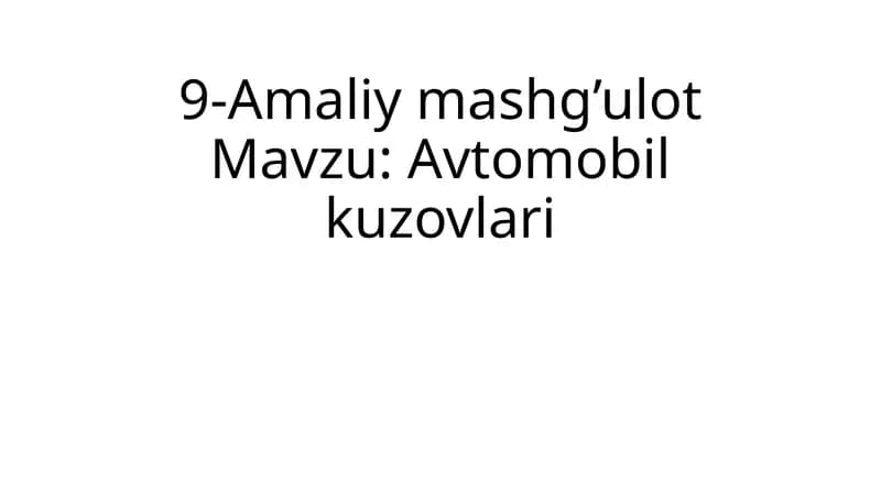 Avtomobil kuzovlari