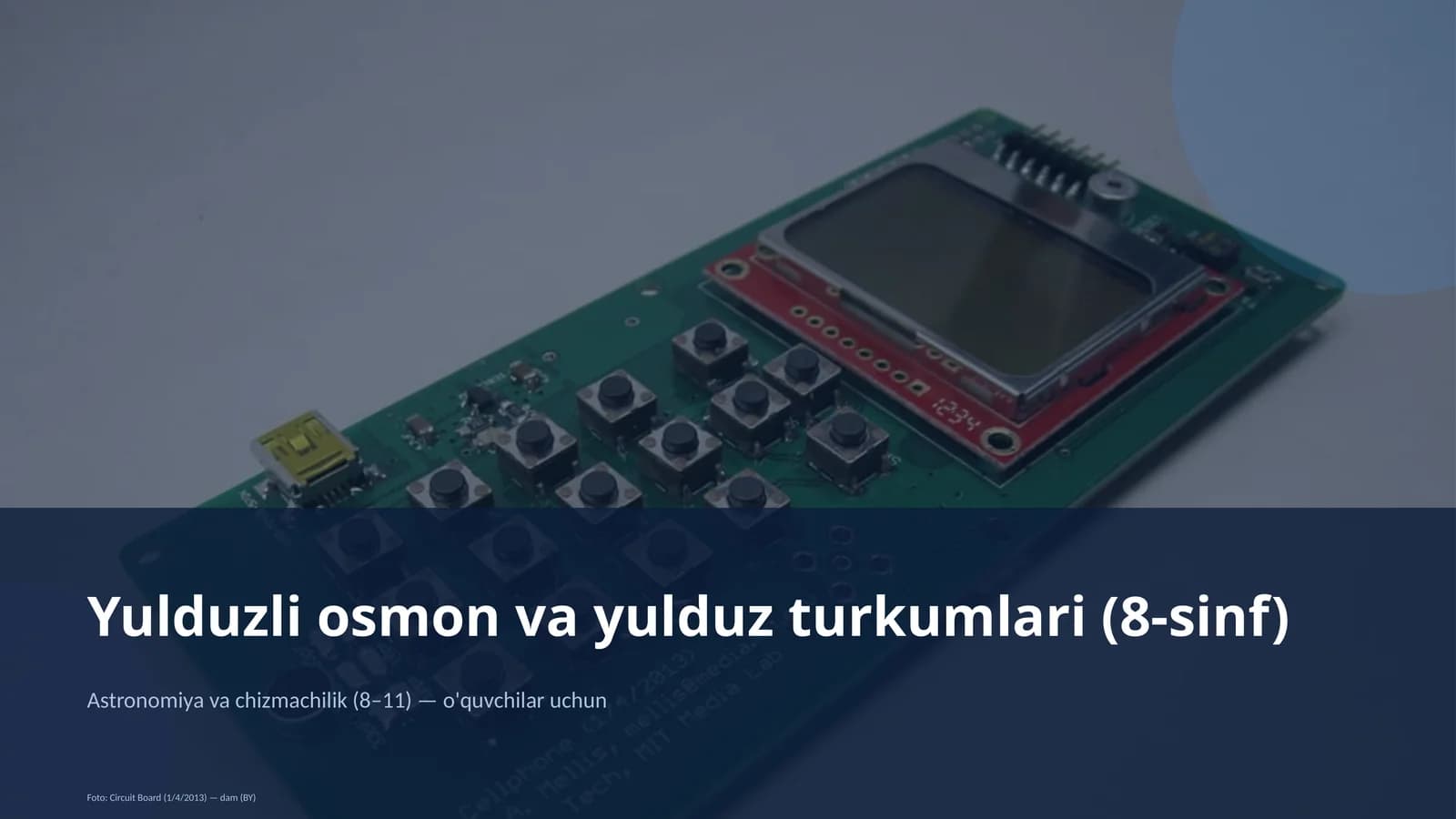 Yulduzli osmon va yulduz turkumlari (8-sinf)