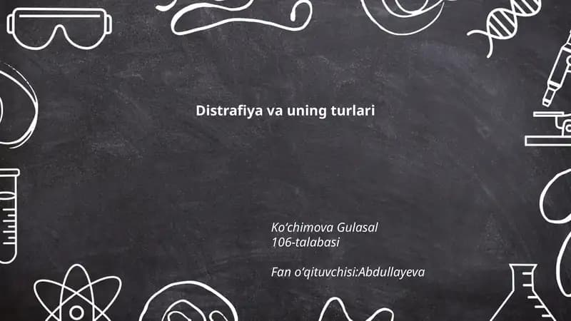 Distrafiya va uning turlari