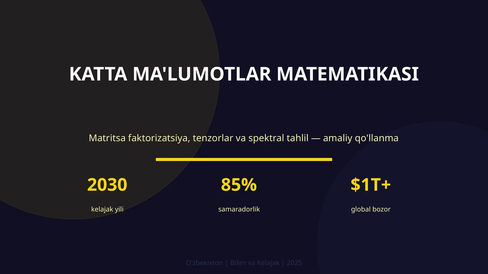 Katta ma'lumotlar matematikasi