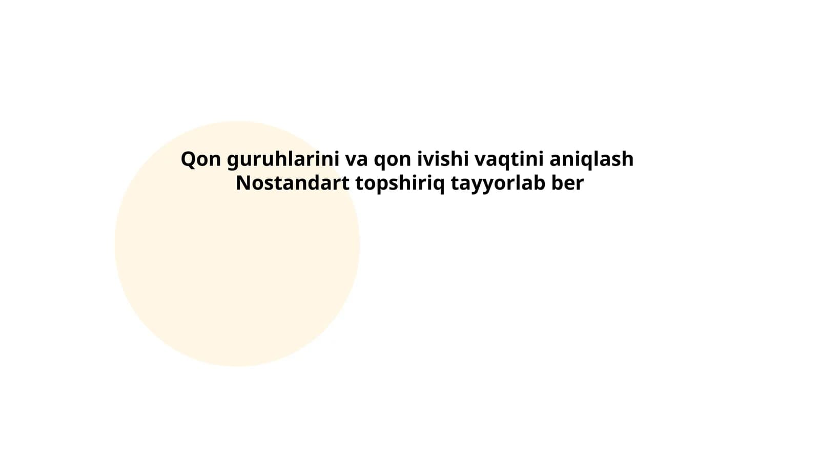 Qon guruhlarini va qon ivishi vaqtini aniqlash