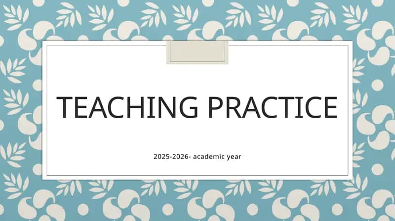 Teaching practice