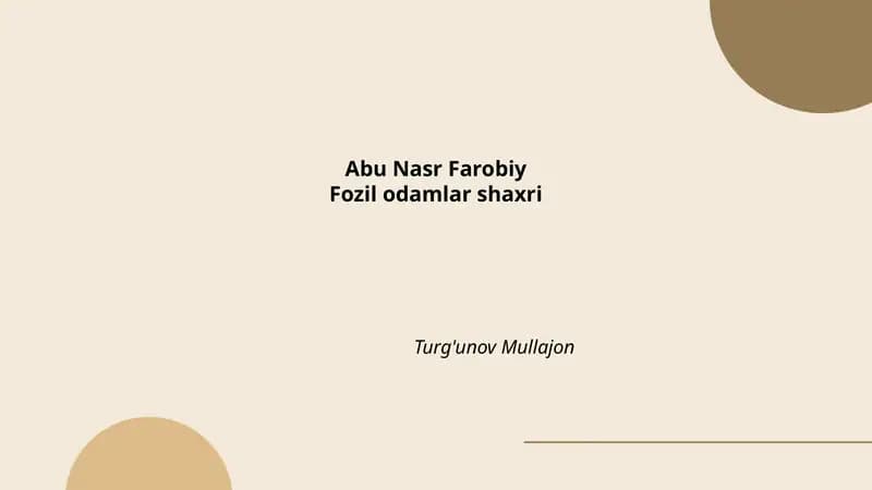 Abu Nasr Farobiy
